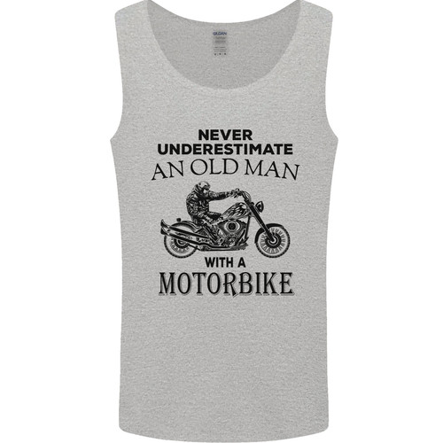 Old man motorbike - man,