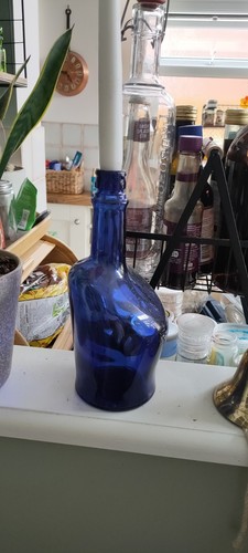 Old blue bottle - old,