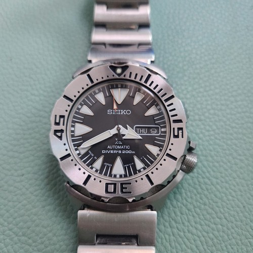 Seiko srp307j1 black monster - seiko,