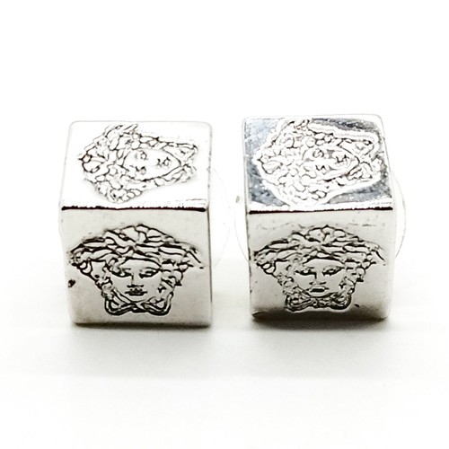 Versace pierced earring silver - versace,