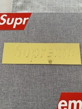 Supreme FW22 Gold Embossed Box Logo Sticker Rare Excellent Condition