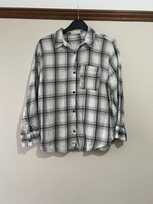 Checked grey and white shirt -
