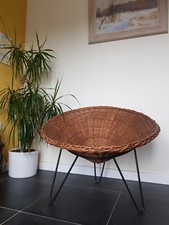 Mid century cane armchair on