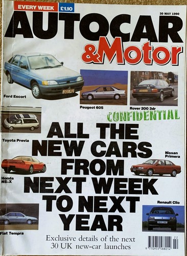 Autocar magazine may - magazine, 30-may-90