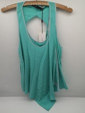 Karen Millen Green & Grey Silk Camisole - Size 12
