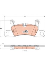 REAR BRAKE PAD SET DISC BRAKE FITS: PORSCHE CAYENNE 4.8 TURBO/3.0 DIESEL/3.0