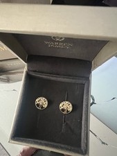 Warren James 18ct Vermeil On Silver Life Tree Earrings with Gift Box and Bag BN