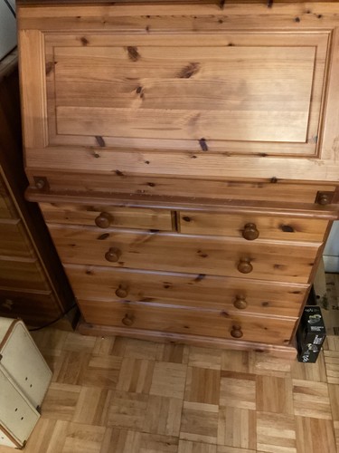 Pine wood bureau writing - , desk