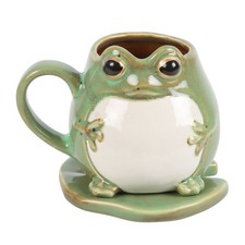 Frog shaped mug and lily - and, pad