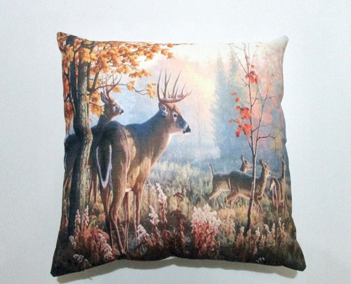 Woodland stags cushion - woodland,