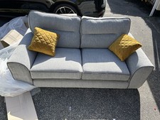 Two  3 seater fabric sofas new