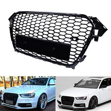 Honeycomb Mesh Front Radiator Grill For Audi A4 S4 B8 RS4 Saloon Estate Facelift