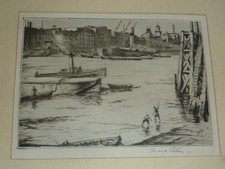 Original pencil signed etching