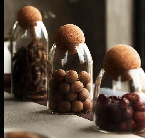 3pc glass jars spice - glass, storage