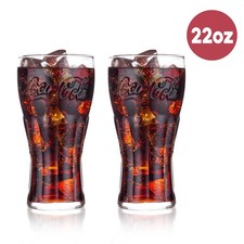 2 x COCA COLA CLEAR TULIP COKE