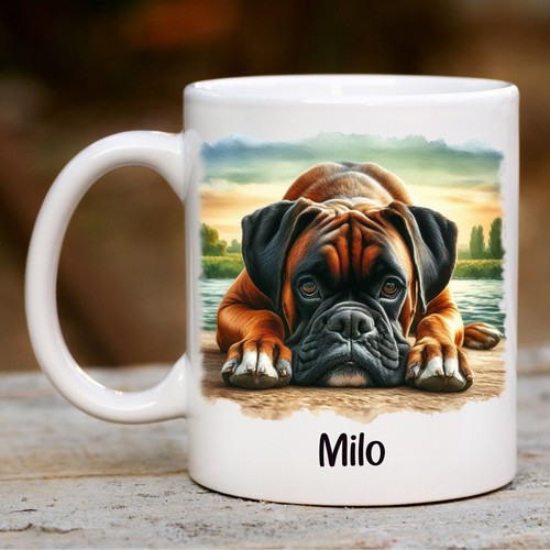 Personalised boxer dog mug - boxer,