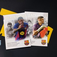 Futera The Headliners 2025 Marcus Rashford Joan garcia Numbered Barcelona cards
