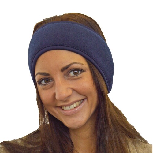Blue fleece headband winter - fleece,