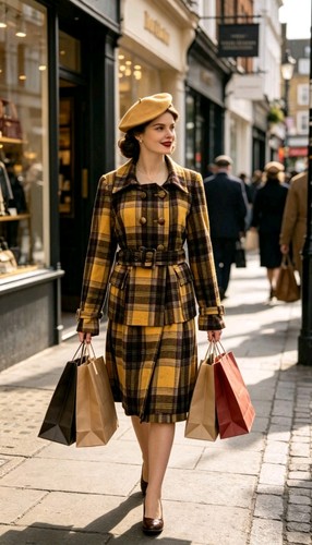 Vintage 1940s 1950s style wool