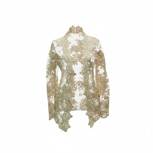 Sheer lace open - sheer, front