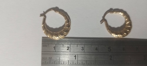 9ct gold creole earrings