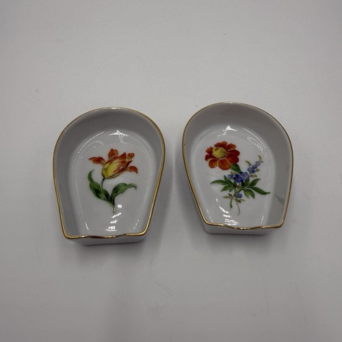 Meissen ashtrays pair - meissen,