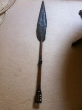 A nice wooden paddle with designs, african? oceanic? Tribal 
