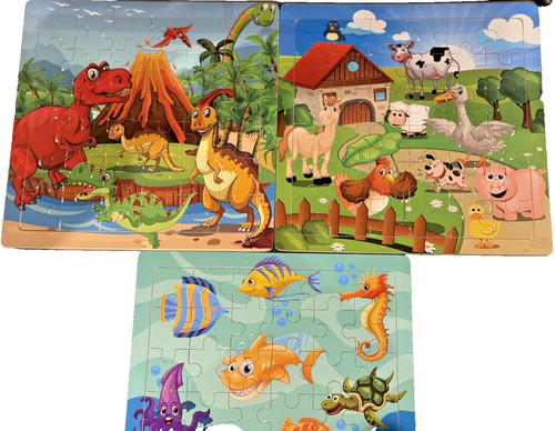 3pc wooden jigsaw puzzle - jigsaw,