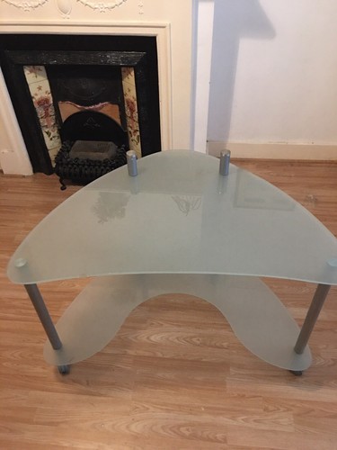 Large glass computer desk - large,