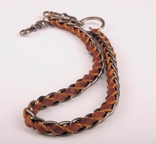 C49 brown braided leather - brown,