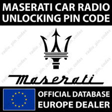 MASERATI RADIO PIN CODE GHIBLI