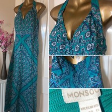 Monsoon Size 16 green paisley