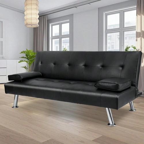 Sofa bed faux leather - faux,