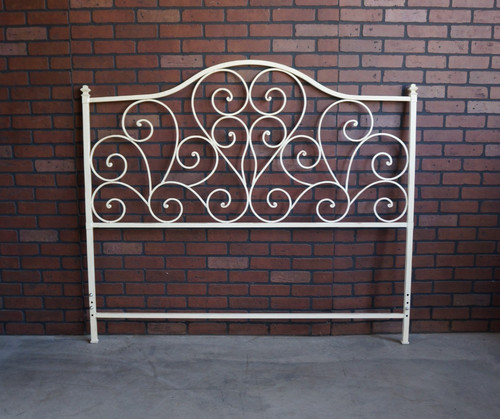 Iron scroll queen headboard - iron,