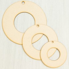 Wooden circle craft rings - circle,