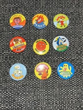 9 X VTg Og Lyons Maid Lolly Ice Cream 32mm Pin Badges 1970s Haunted House