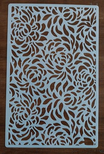 Flower pattern stencil 28cm - pattern,