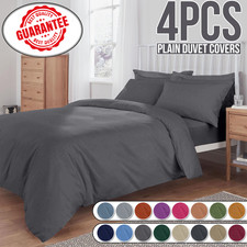 Luxury Duvet Quilt Cover With Fitted Sheet & Pillow Cover 4 Piece Comforter Set