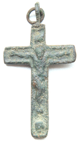 Ancient old catholic bronze - catholic,