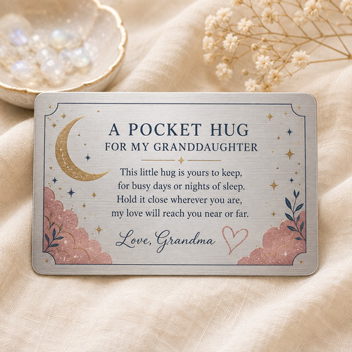 Granddaughter pocket hug from - pocket,