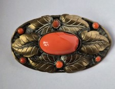 Art Deco Czech Glass Brooch 