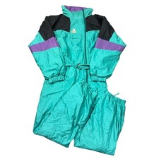 Vintage Ski Suit One Piece 90s Retro Snow Apres Neon Green Mens Medium IT50