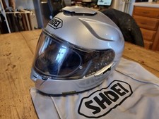 Shoei GT Air Motorcycle Helmet Silver Medium with Sun Visor