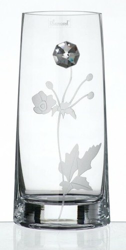 Handmade glass vase decorated - handmade,
