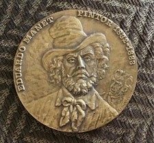 EDOUARD MANET,PAINTING,RELUCTANT REVOLUTIONARY,STUNNING BRONZE MEDAL,70 mm,120 g