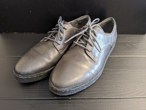 Clarks grey leather lace - grey, up
