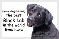 Personalised Black Labrador Dog  Fridge Magnet New Gift with your dogs name