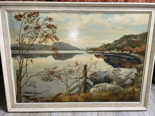 Vintage scottish oil painting - vintage,