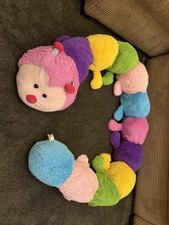 Giant Rainbow Plush CATERPILLAR Cuddly Soft Childs Snuggle Toy Pillow Toys R Us