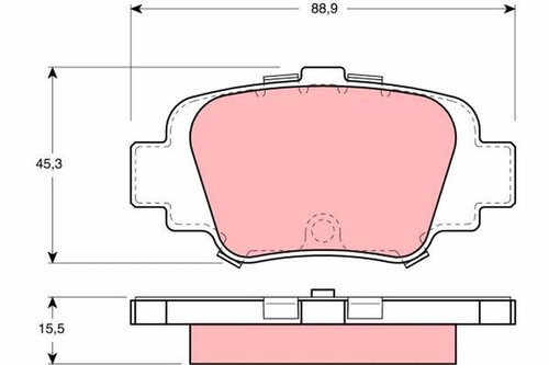 Fits trw gdb1060 brake pad - trw,
